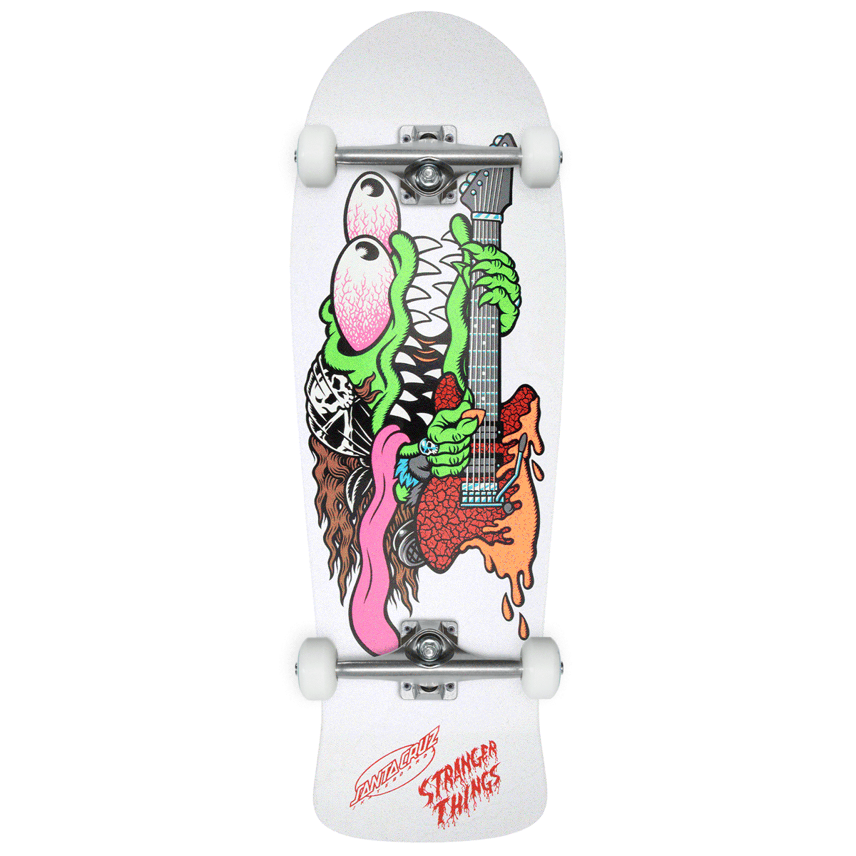 Santa Cruz x Stranger Things Meek Slasher Eddie Reveal Complete Skateboard | Glow In The Dark | 10.10"
