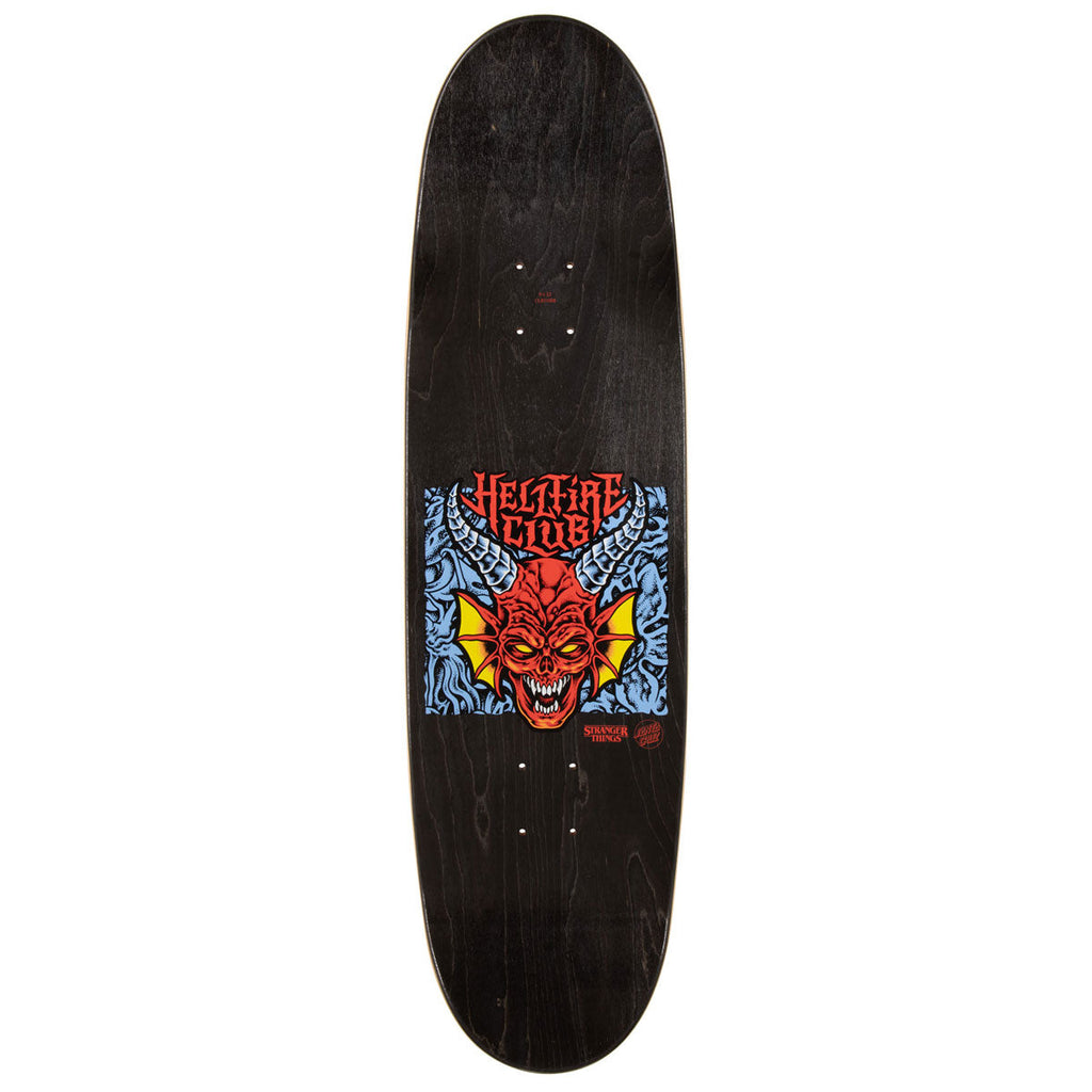 Santa Cruz x Stranger Things Hellfire Club Flames Skateboard Deck | Glow In The Dark | 9.00"