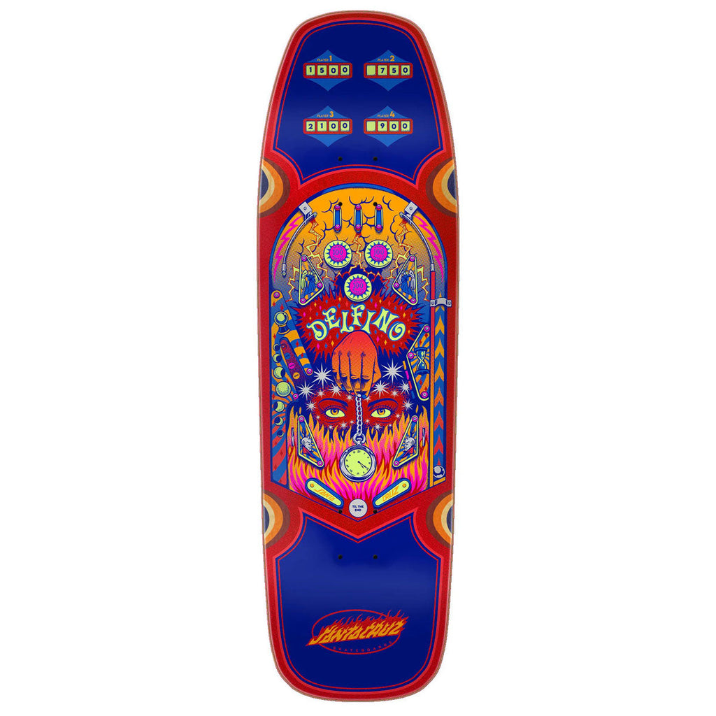Santa Cruz Delfino Pinball Pro Shaped Skateboard Deck | 9.14"
