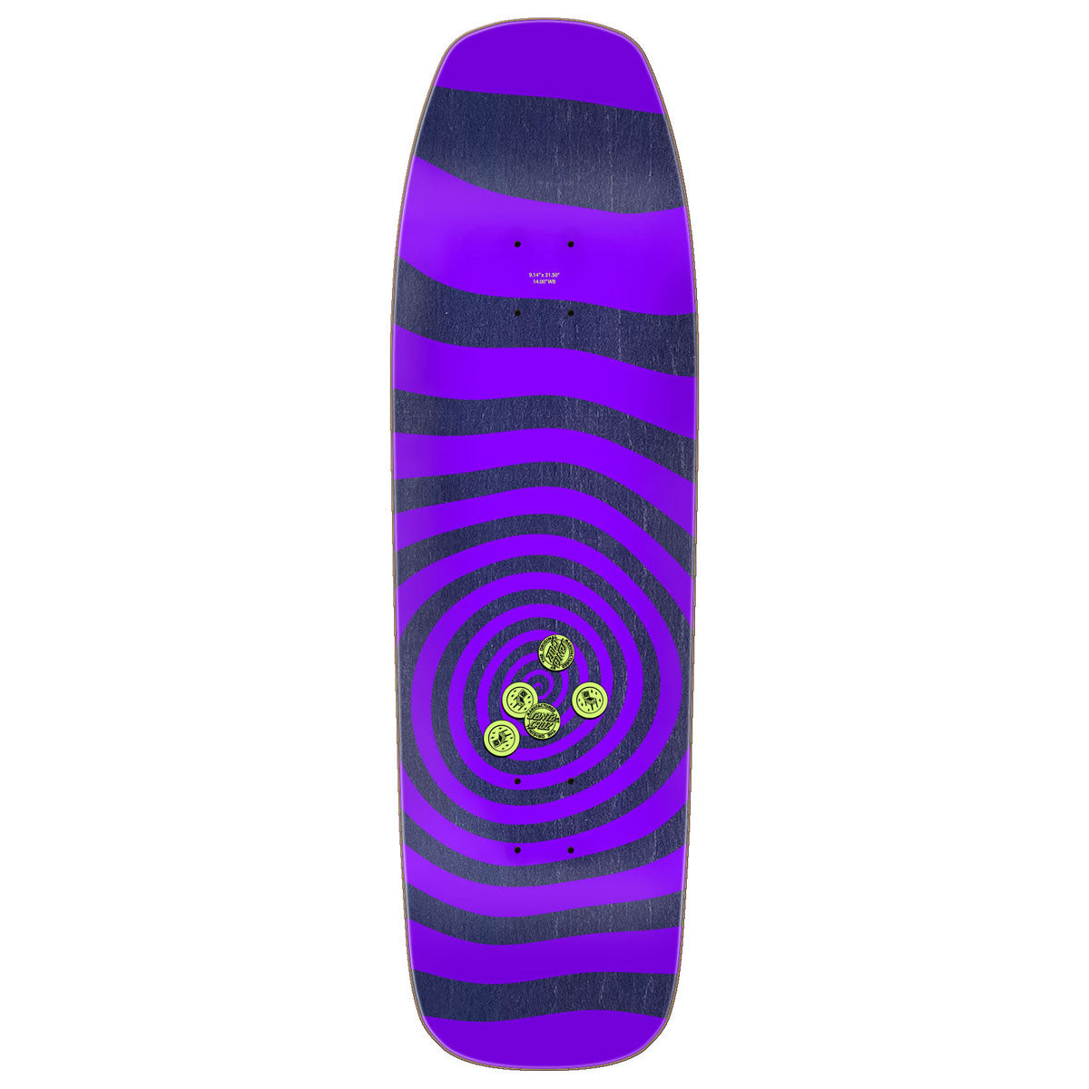 Santa Cruz Delfino Pinball Vision Pro Shaped Skateboard Deck | 9.14"