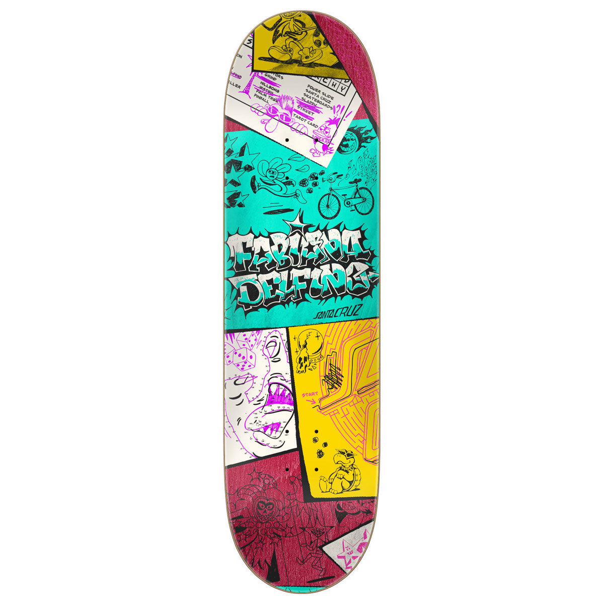Santa Cruz Delfino Scribble FeelBase Pro Skateboard Deck | 8.25"