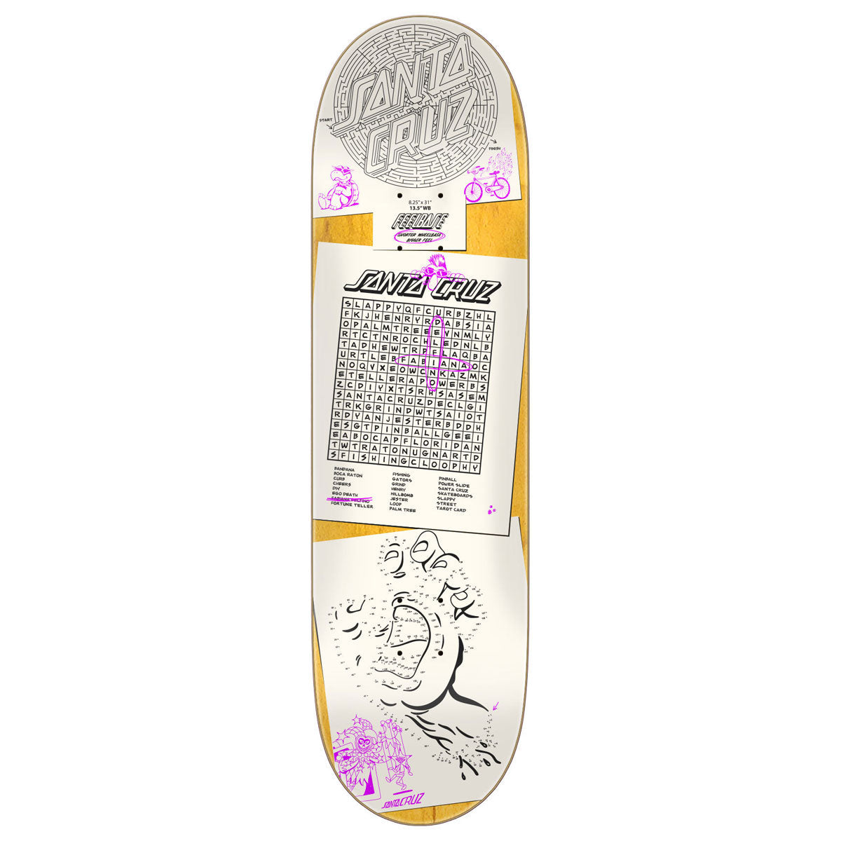 Santa Cruz Delfino Scribble FeelBase Pro Complete Skateboard | 8.25"