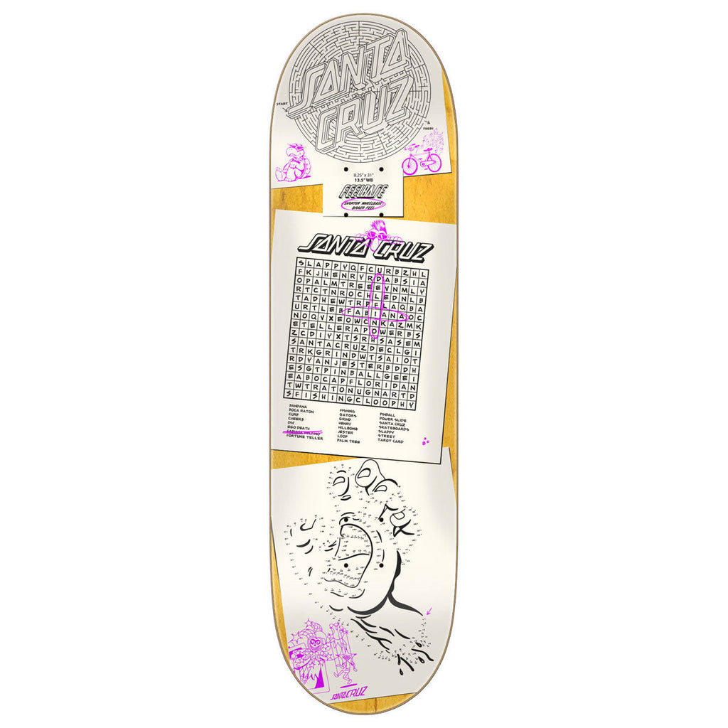 Santa Cruz Delfino Scribble FeelBase Pro Skateboard Deck | 8.25"