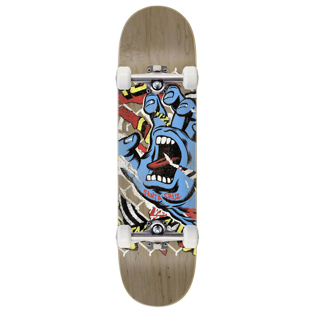 Santa Cruz Damaged Hand 7 Ply Birch Complete Skateboard | 8.25"