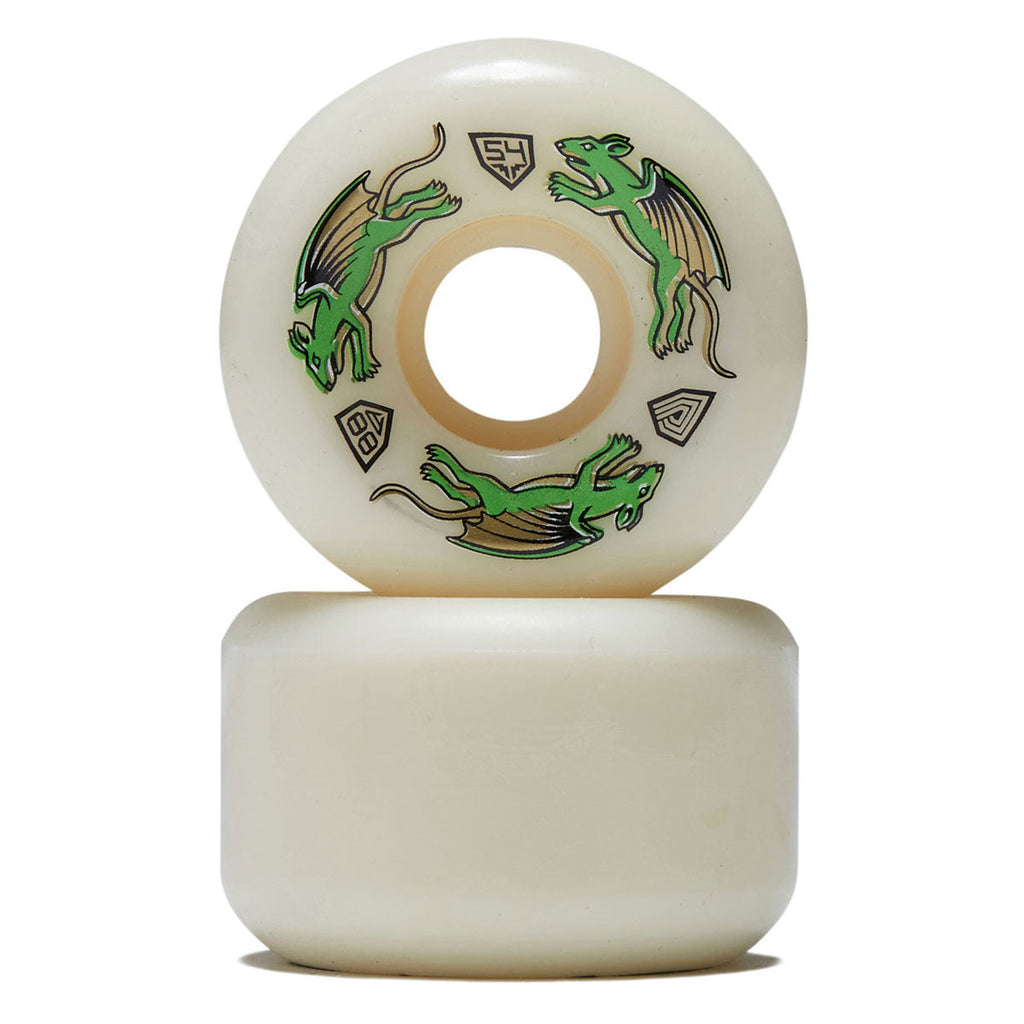 Powell-Peralta Dragon Formula Nano Rat 88a AV6 Skateboard Wheels | Off White | 54mm