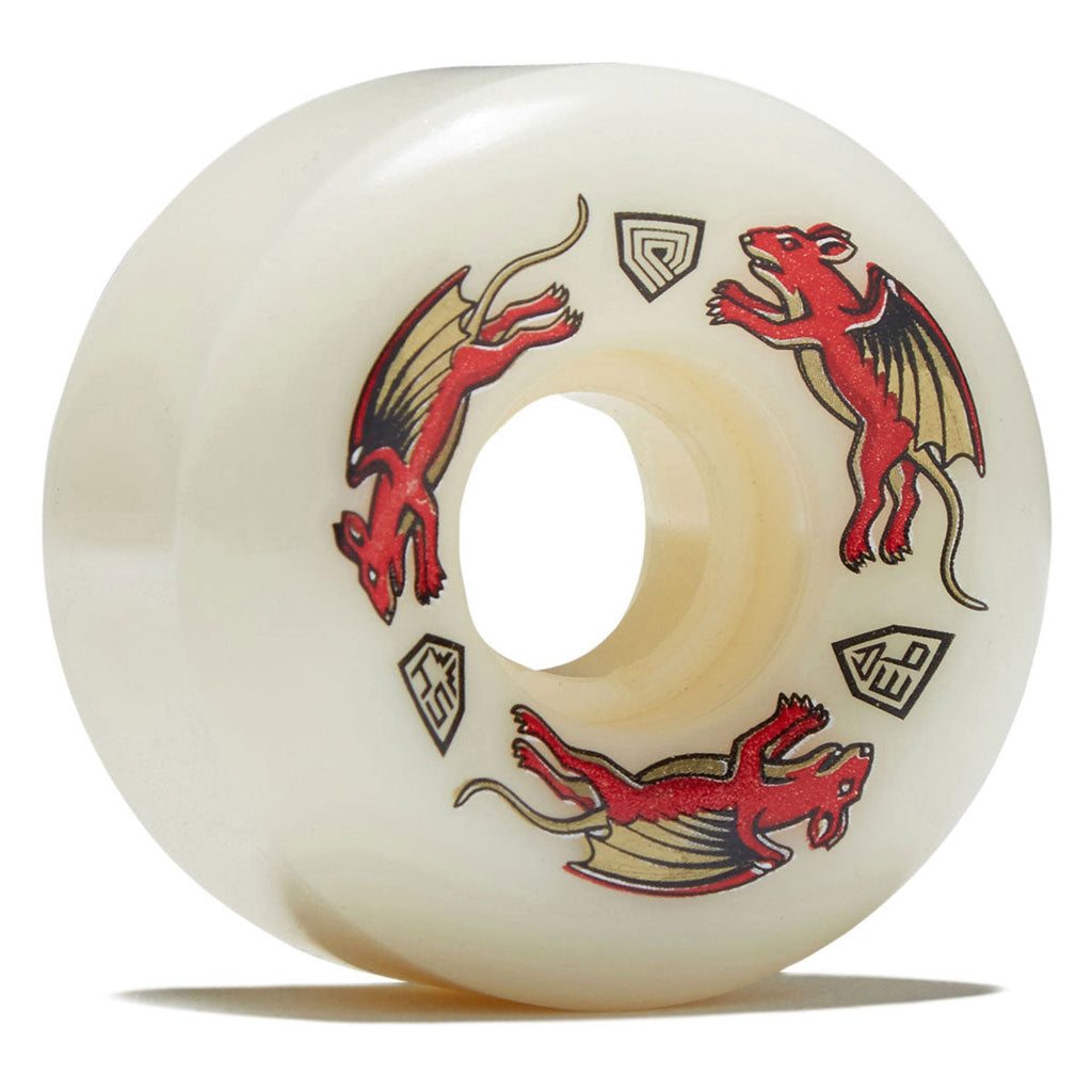 Powell-Peralta Dragon Formula Nano Rat 93a V4 Skateboard Wheels | Off White | 54mm
