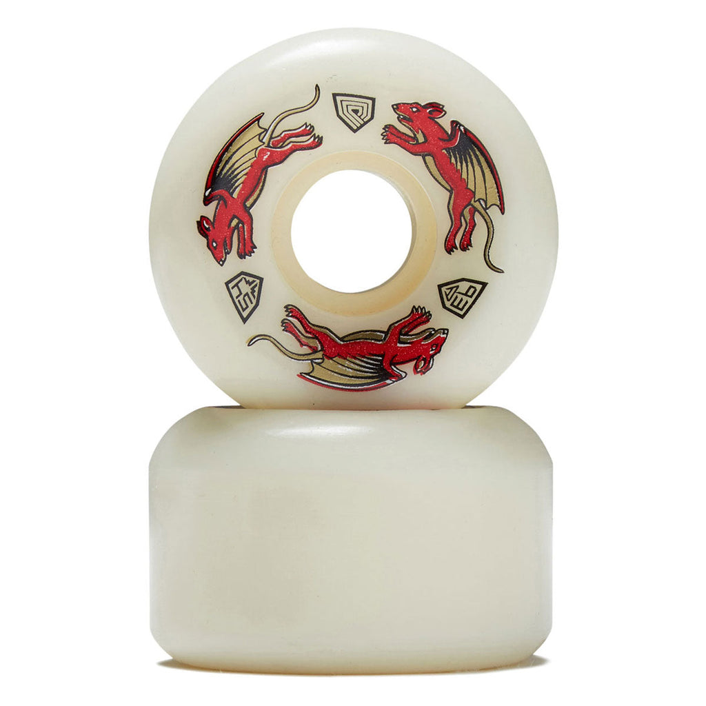 Powell-Peralta Dragon Formula Nano Rat 93a V4 Skateboard Wheels | Off White | 54mm