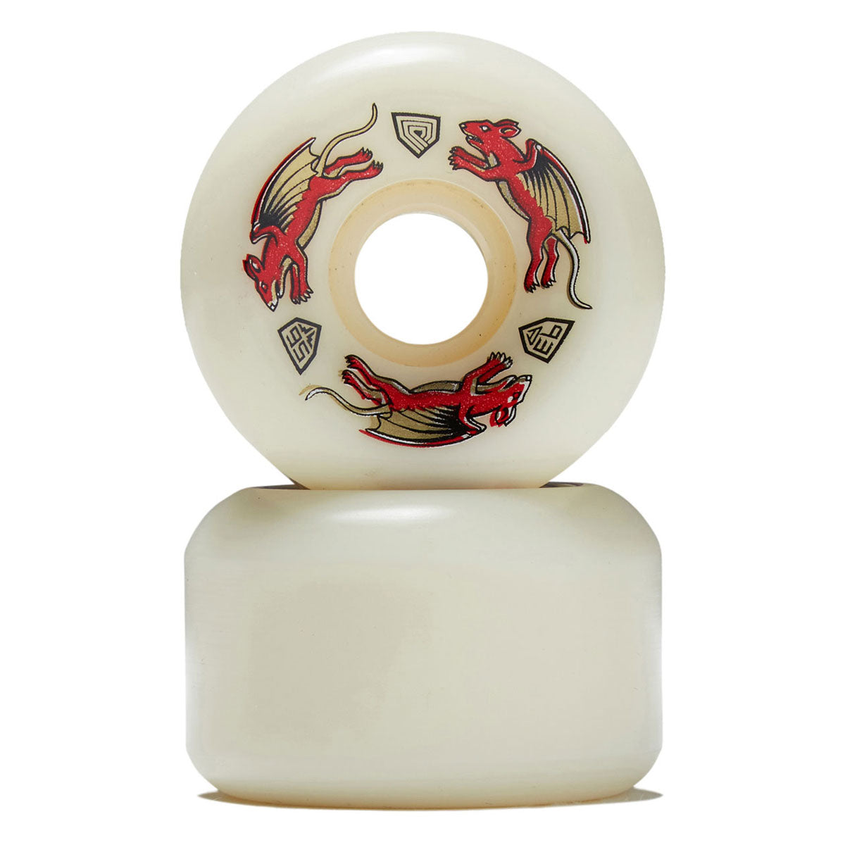 Powell-Peralta Dragon Formula Nano Rat 93a V6 Skateboard Wheels - Off White - 56mm