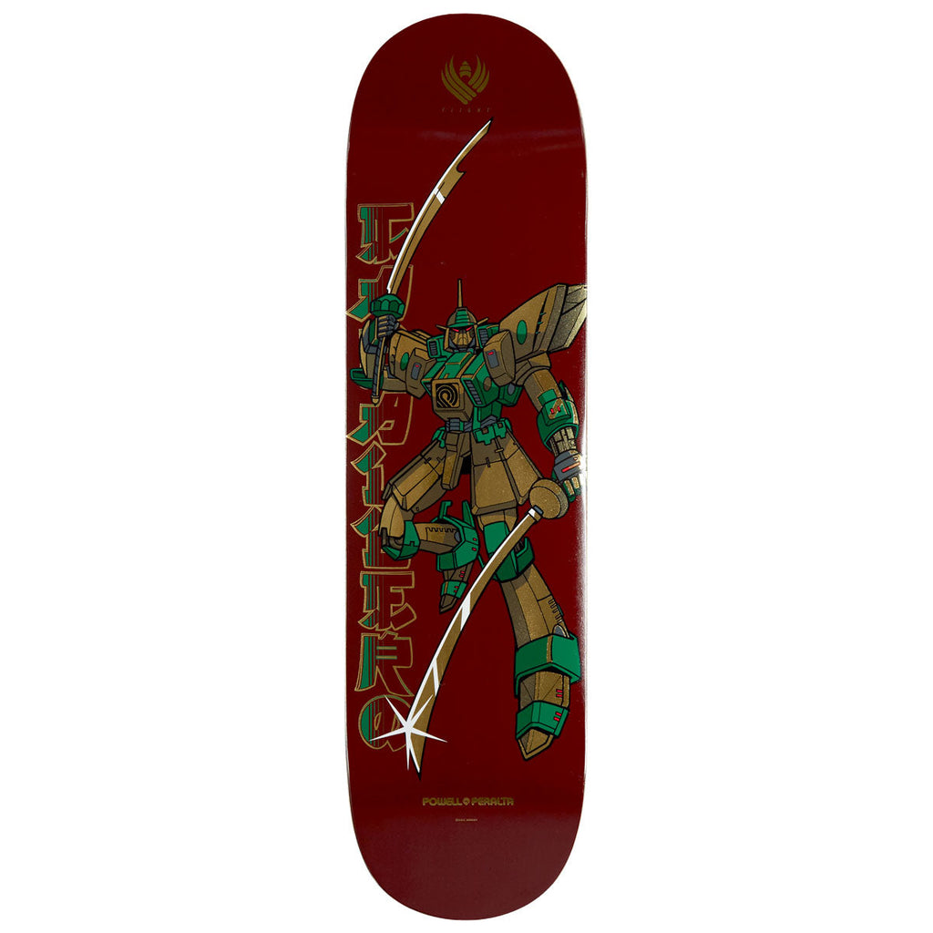 Powell-Peralta Flight Steve Caballero Gundam Skateboard Deck | Burgundy/Gold Foil | 8.25"