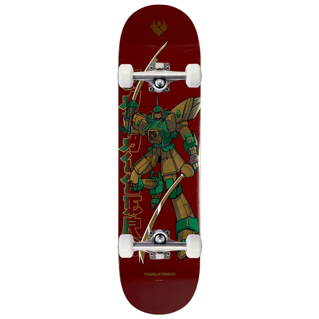 Flight Steve Caballero Gundam Complete Skateboard | Burgundy/Gold Foil | 8.25"