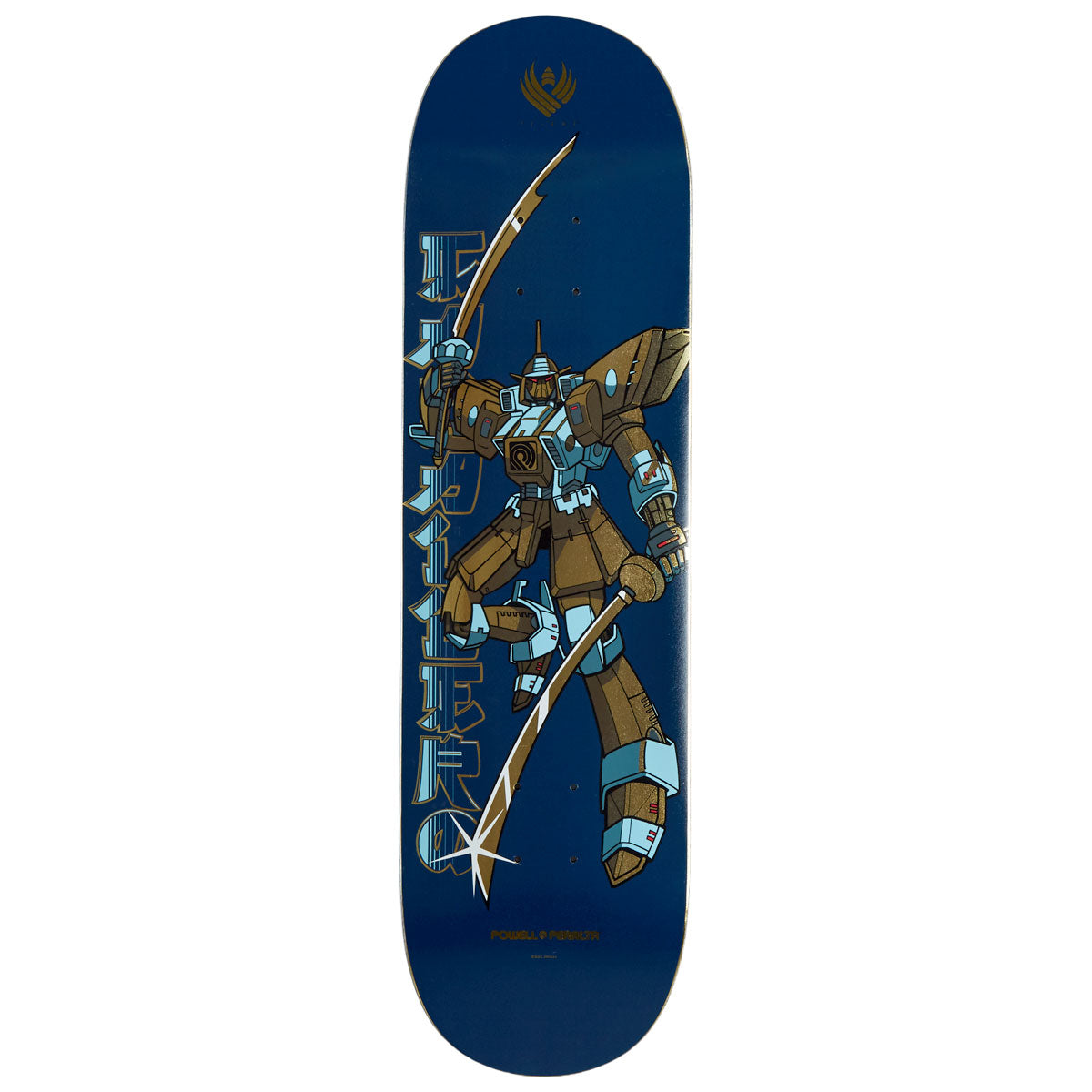 Powell-Peralta Flight Steve Caballero Gundam Skateboard Deck | Blue/Gold Foil | 8.50"