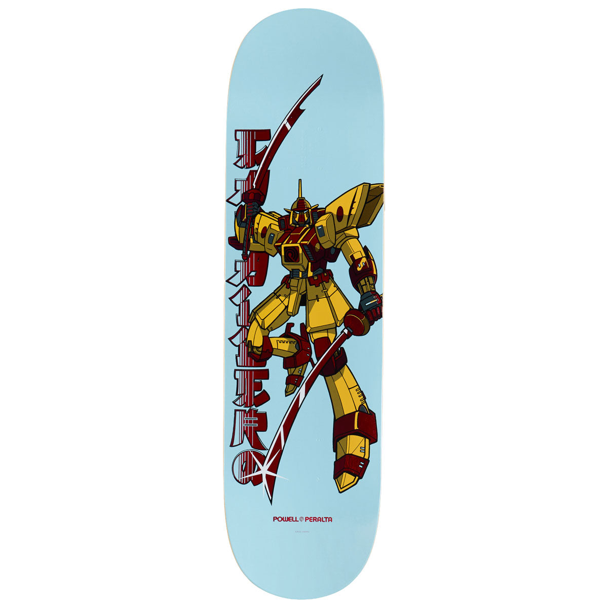 Powell-Peralta Steve Caballero Gundam Skateboard Deck | Light Blue/Red Foil | 8.50"