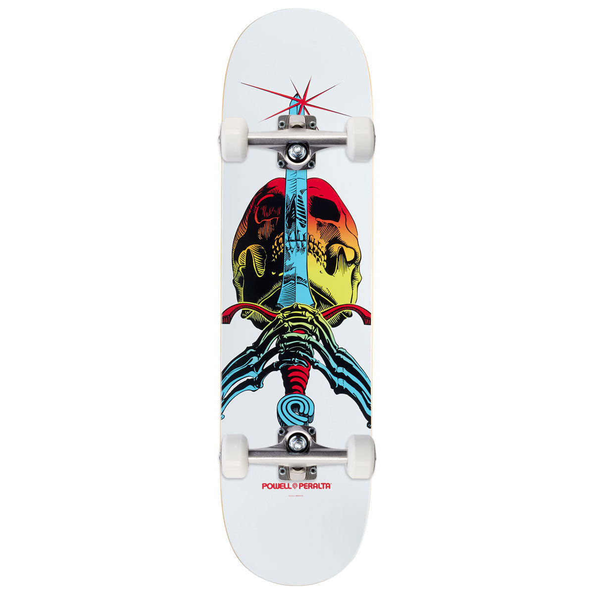 Powell-Peralta Ray Rodriguez Skull & Sword Complete Skateboard | Yellow Fade/White | 8.25"