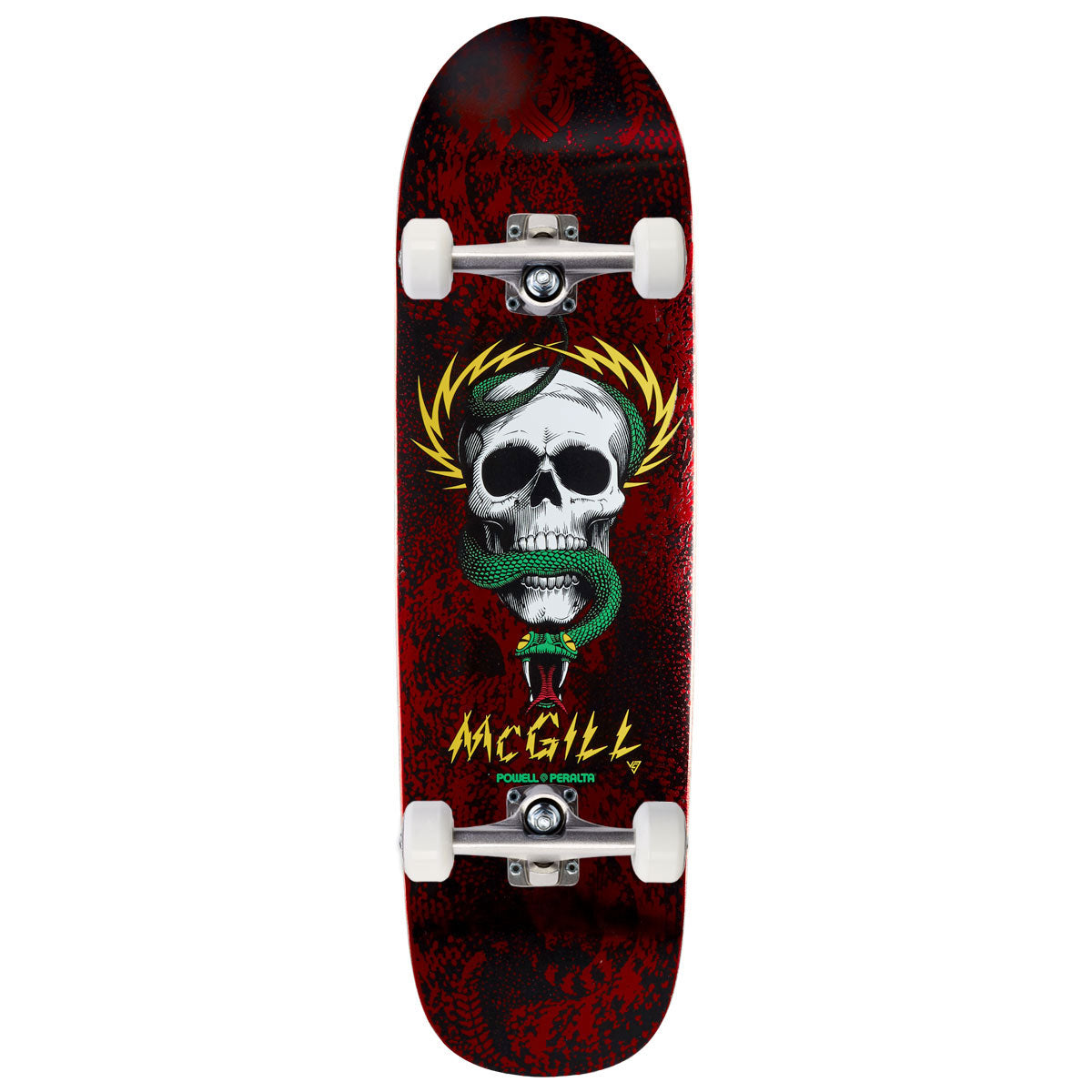 Powell-Peralta Flight Mike McGill Skull & Snake Complete Skateboard | Red Foil | 9.01"