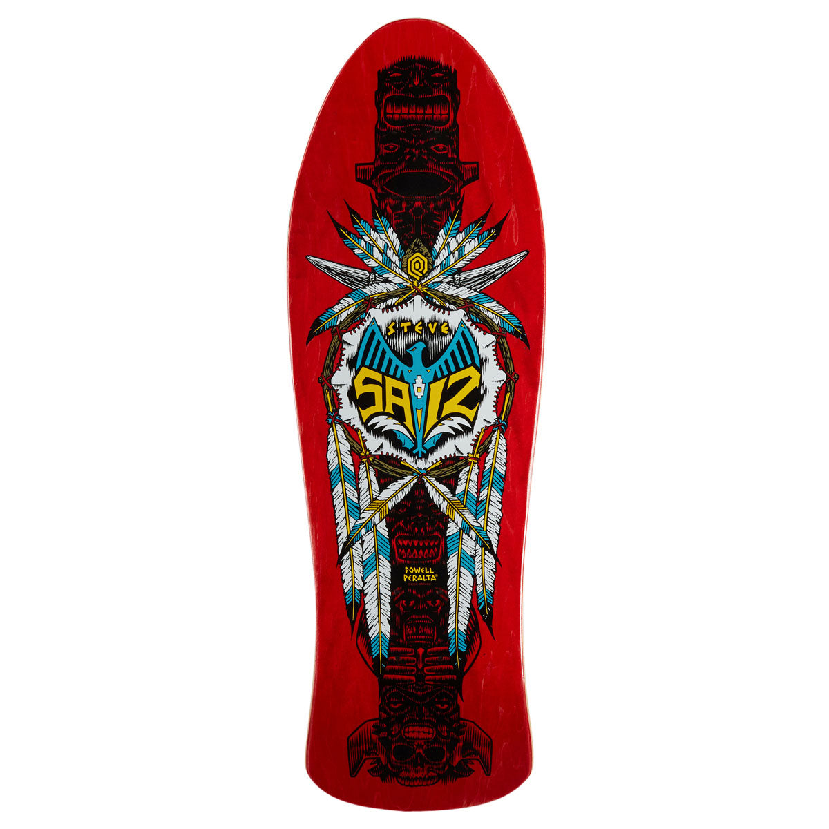Powell-Peralta Steve Saiz Totem 07 Skateboard Deck | Red Veneer | 10.00"