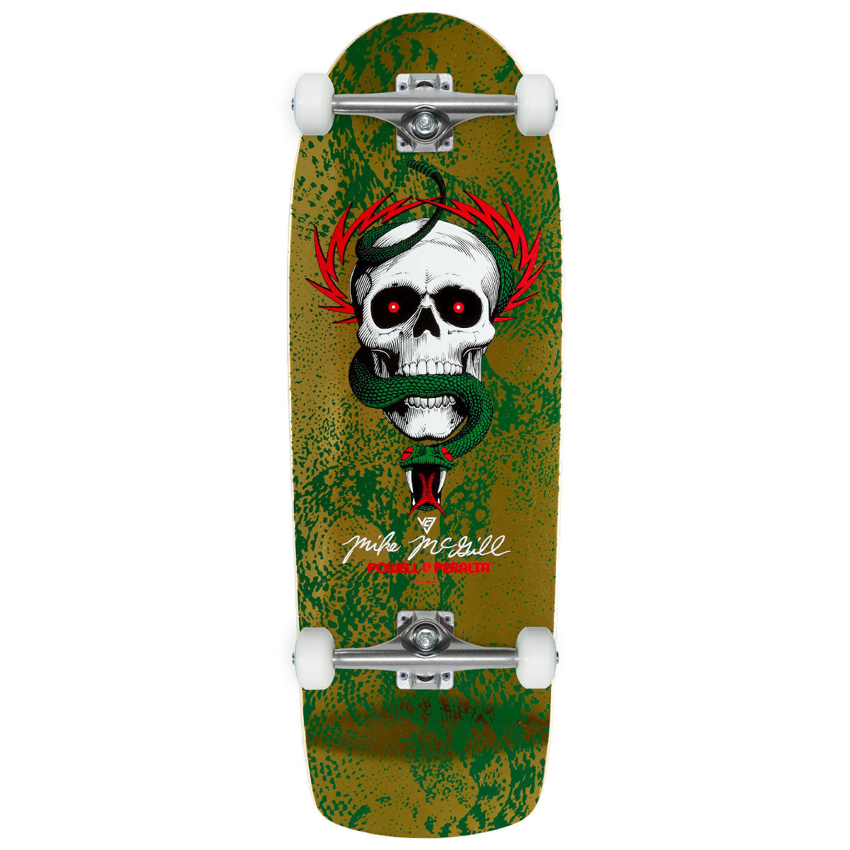 Powell-Peralta Mike McGill Skull & Snake 18 Complete Skateboard | Gold Foil | 10.00"
