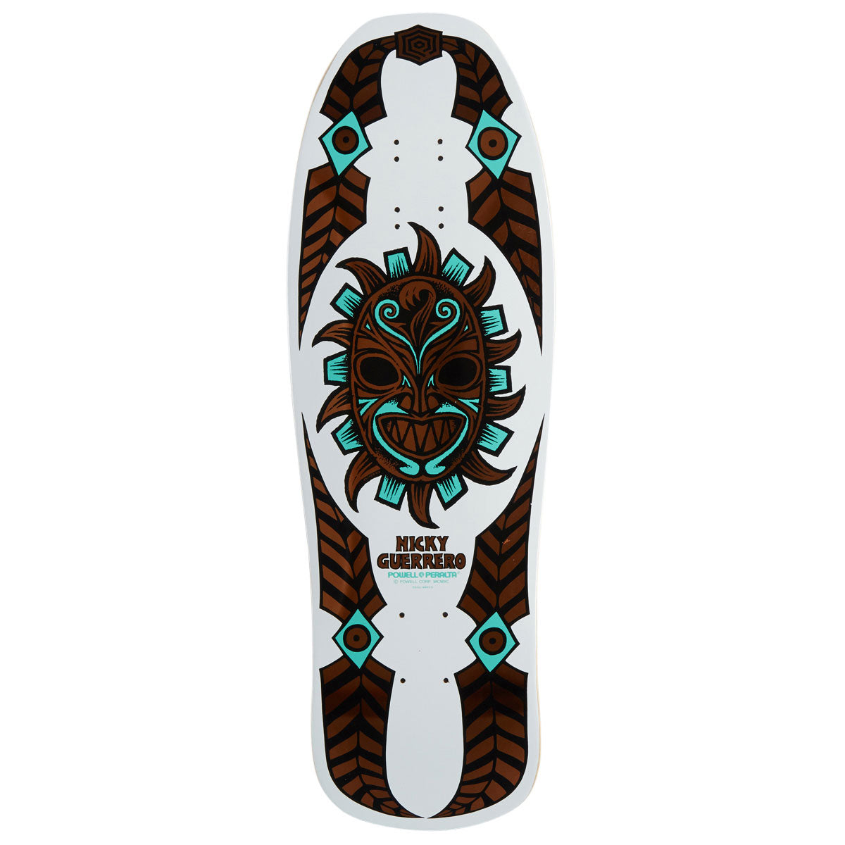 Powell-Peralta Nicky Guerrero OG Mask 08 Skateboard Deck | White/Copper Foil | 10.00"