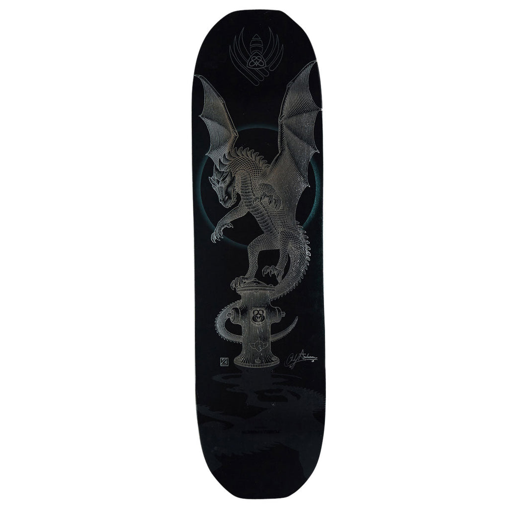 Powell-Peralta Flight Andy Anderson Hydrant Dragon Skateboard Deck - Black/Foil - 8.40"