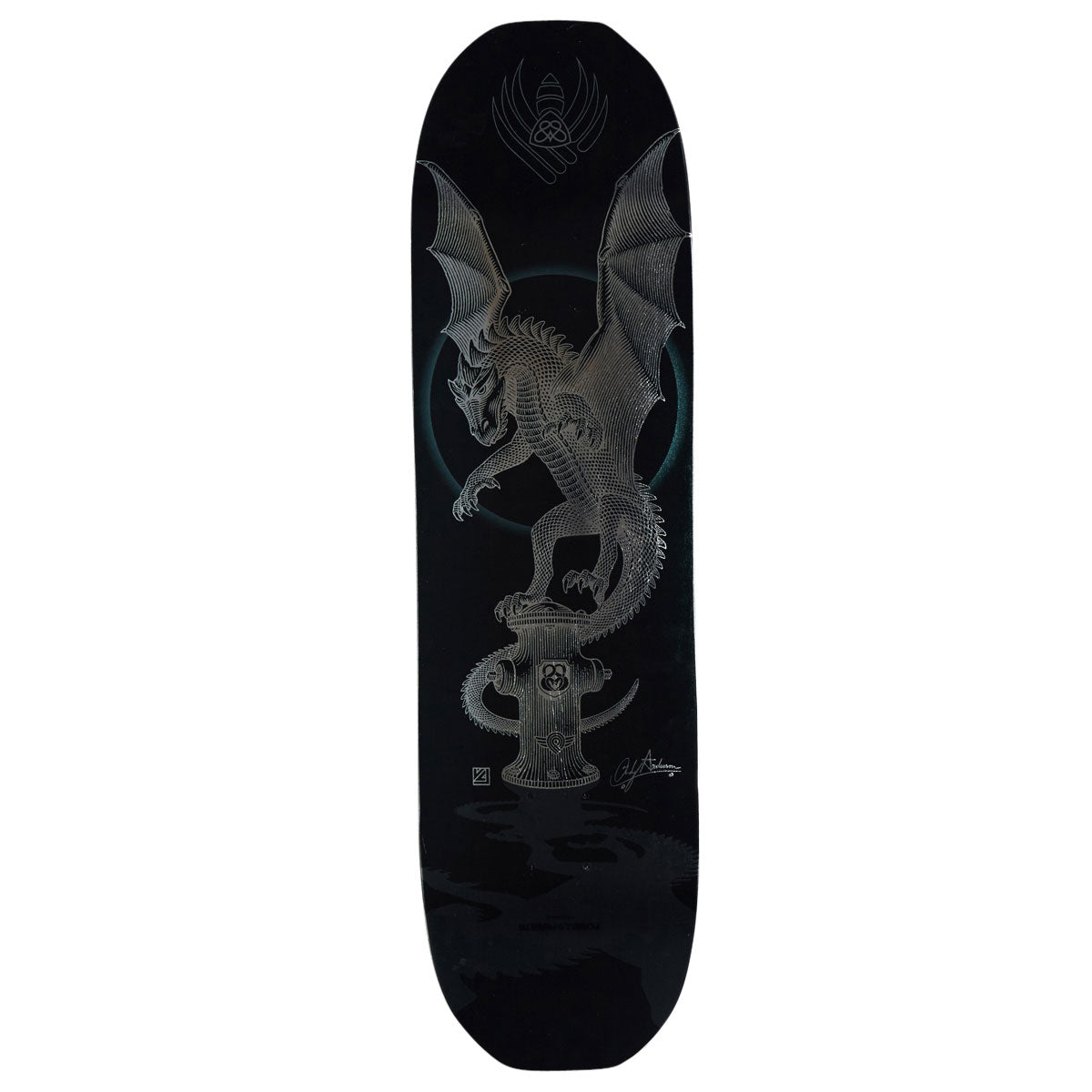 Powell-Peralta Flight Andy Anderson Hydrant Dragon Skateboard Deck - Black/Foil - 8.40"
