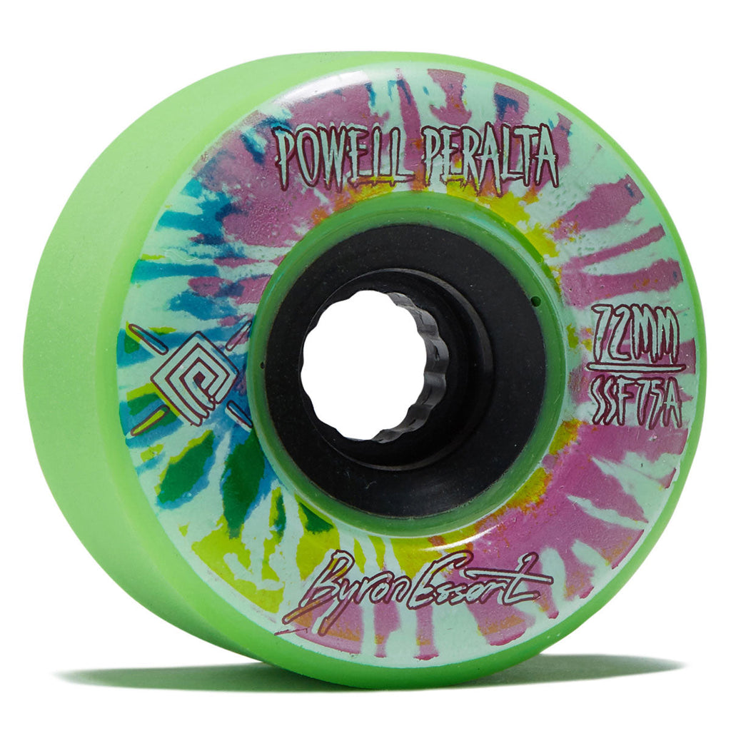 Powell-Peralta Downhill Byron Essert 75a Longboard Wheels | Green/Black Hub | 72mm