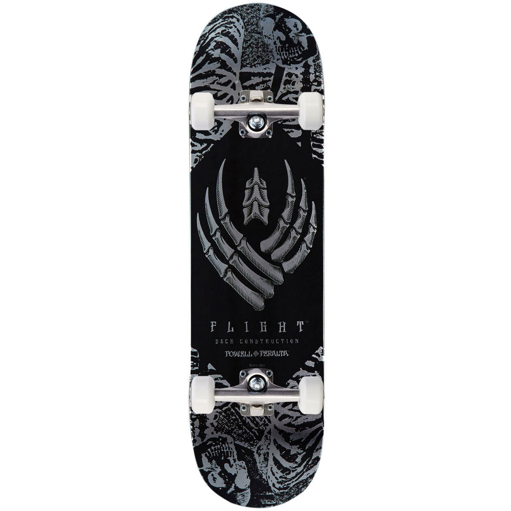 Powell-Peralta Flight Skeleton Complete Skateboard | Silver Foil | 8.25"
