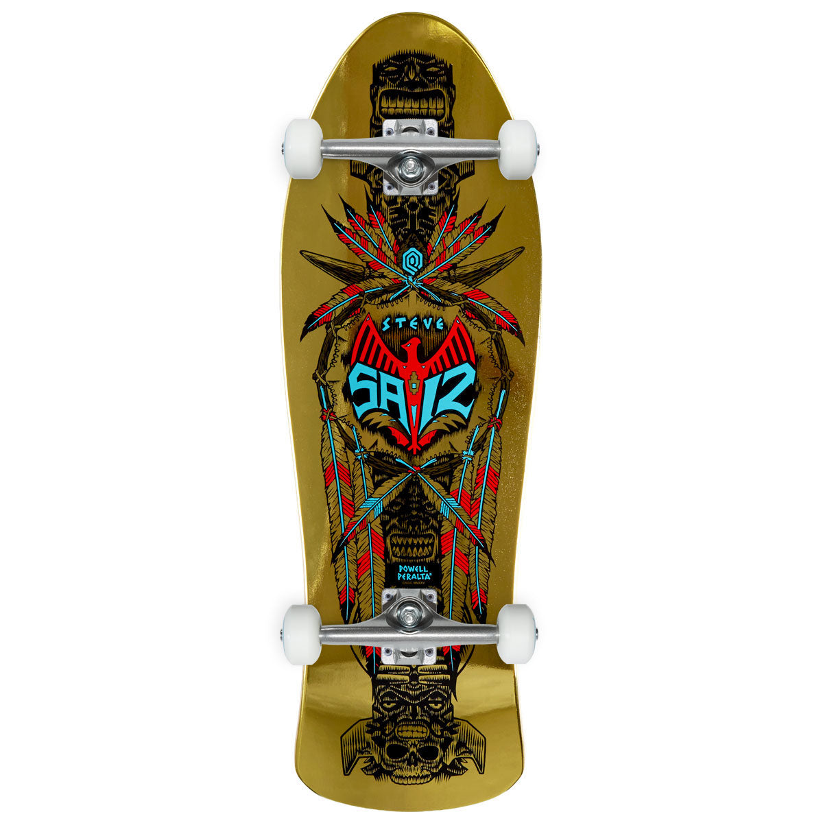 Powell-Peralta Steve Saiz Totem 06 Complete Skateboard | Gold Foil | 10.00"