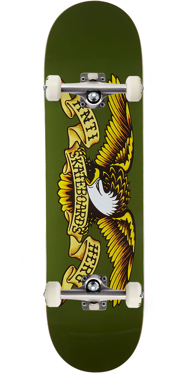 Anti-Hero Classic Eagle Complete Skateboard | Olive | 8.38"