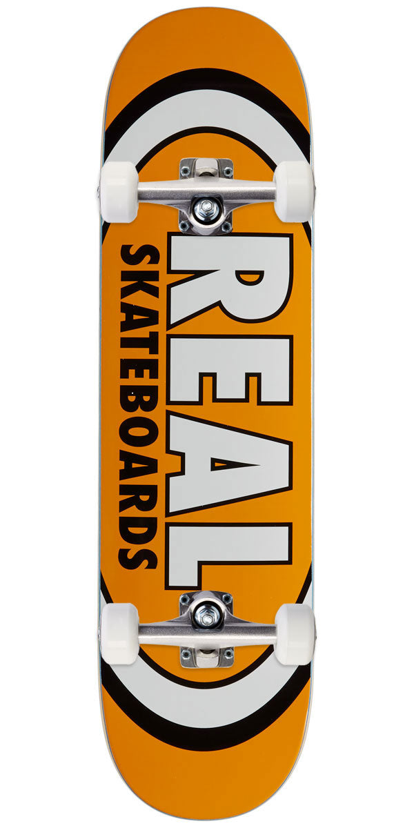 Real Team Classic Oval Complete Skateboard | Orange | 7.50"