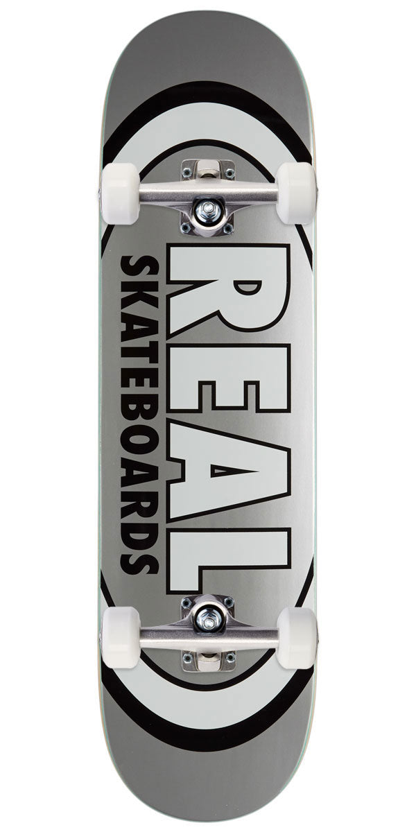 Real Team Classic Oval Complete Skateboard | Silver | 7.75"