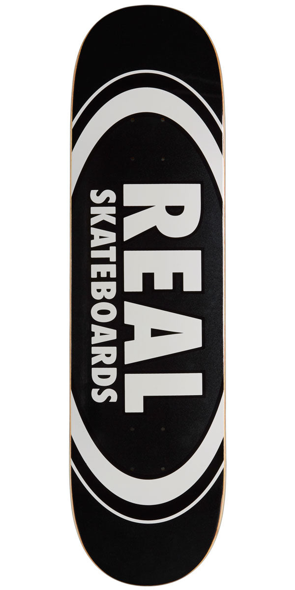 Real Team Classic Oval Skateboard Deck | Black | 8.25"