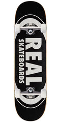 Real Team Classic Oval Complete Skateboard | Black | 8.25"