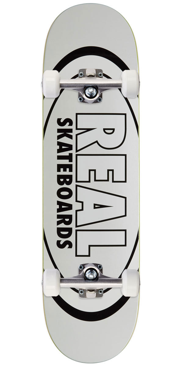 Real Team Classic Oval Complete Skateboard | White | 8.38"
