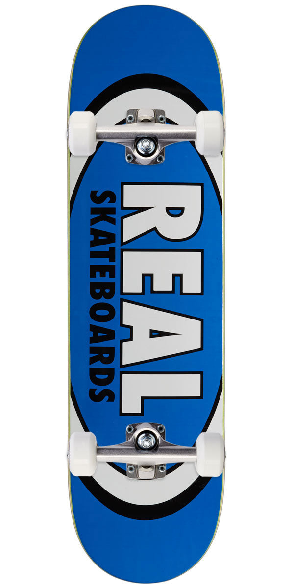 Real Team Classic Oval Complete Skateboard | Blue | 8.50"