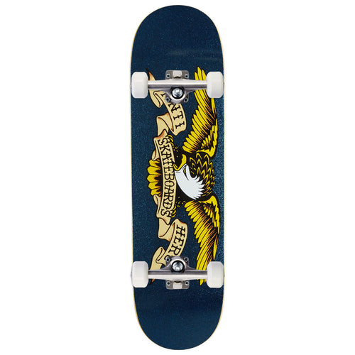 Anti-Hero Classic Eagle Easyrider Complete Skateboard | Blue Sparkle | 8.50"