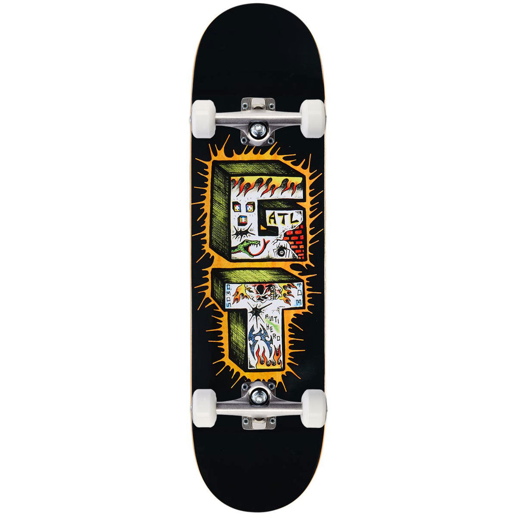 Anti-Hero Grant Stacked Complete Skateboard | Black | 8.38"