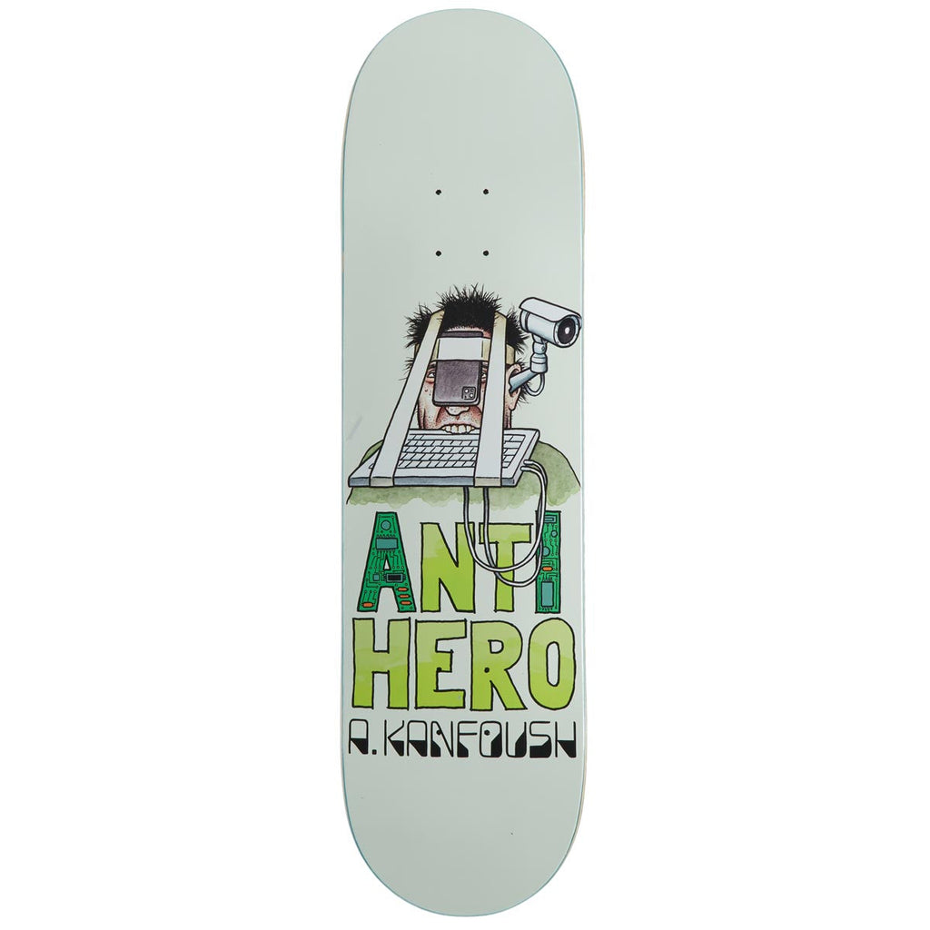 Anti-Hero Kanfoush Anti Intelligence Skateboard Deck | White | 8.40"