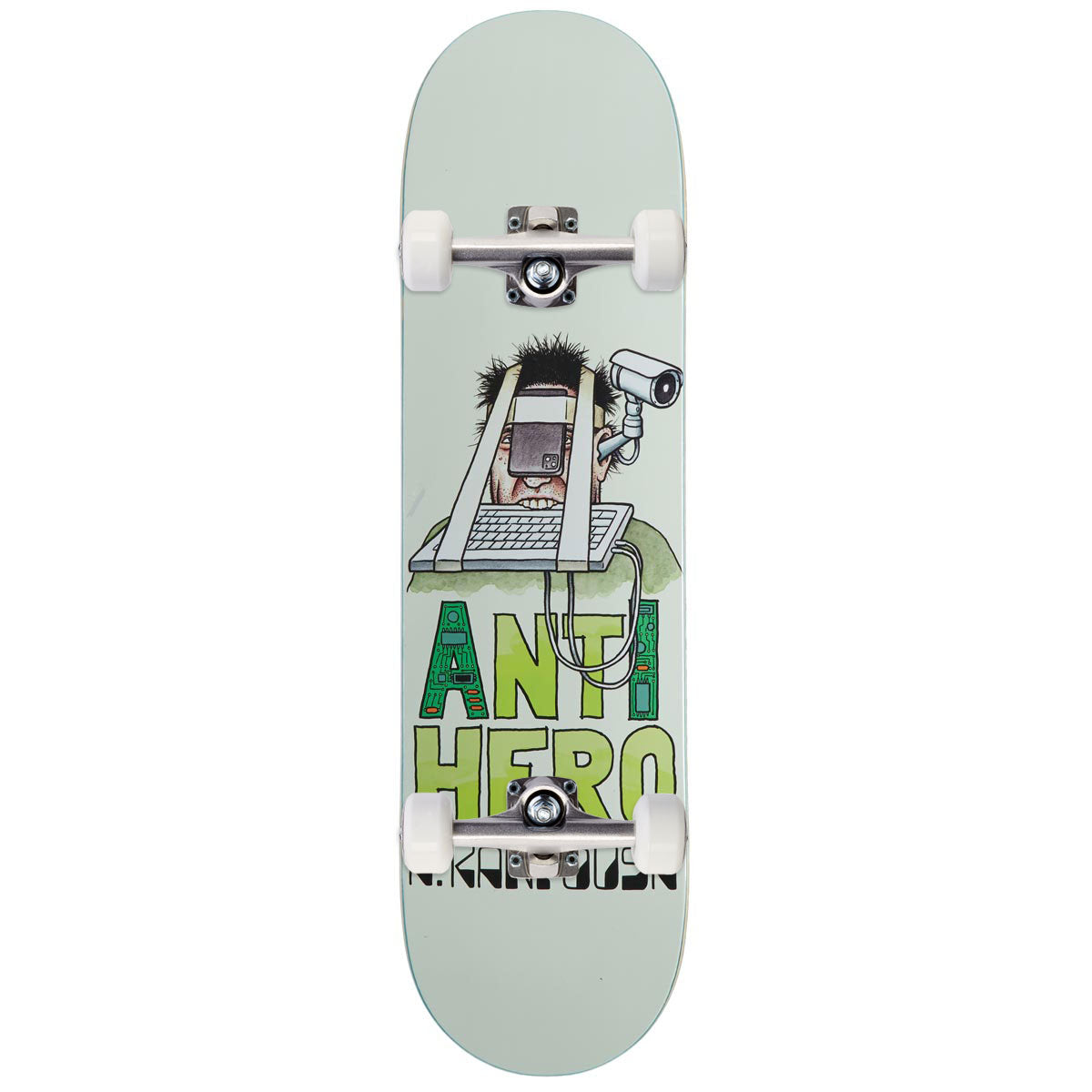 Anti-Hero Kanfoush Anti Intelligence Complete Skateboard | White | 8.40"