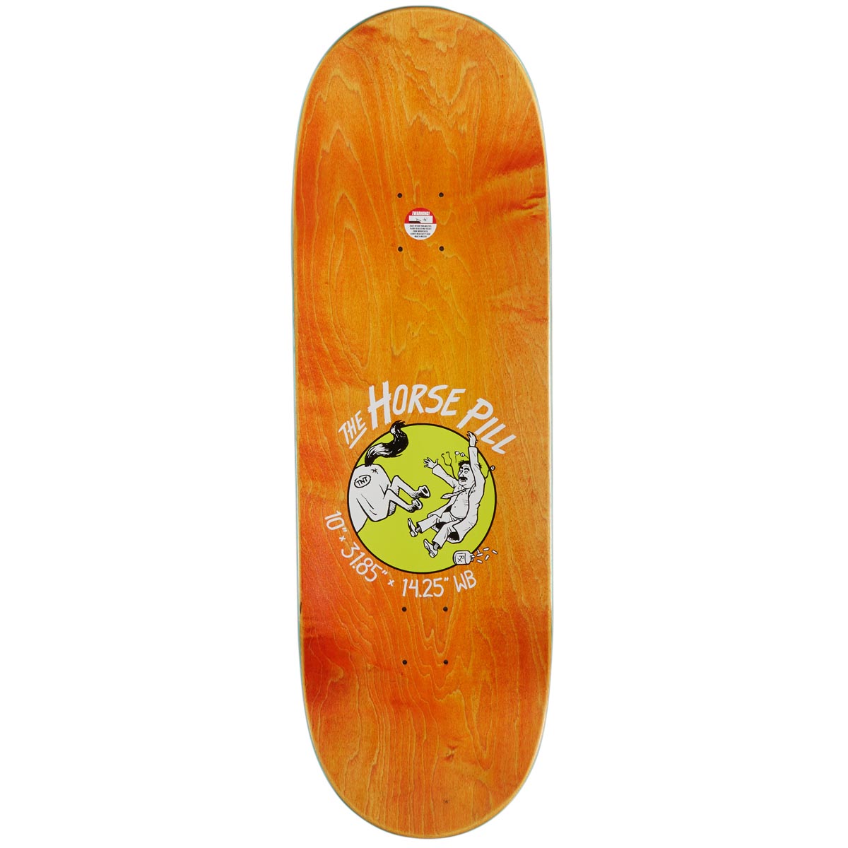 Anti-Hero Team Shaped Eagle Horse Pill Complete Skateboard | Yellow | 10.00"