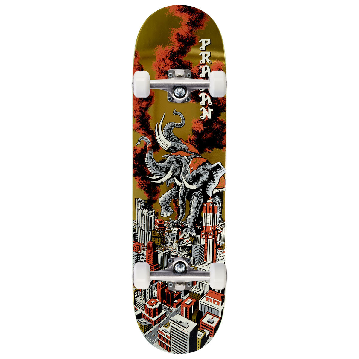 Real Praman Rampage Ltd Complete Skateboard | Gold | 8.38"