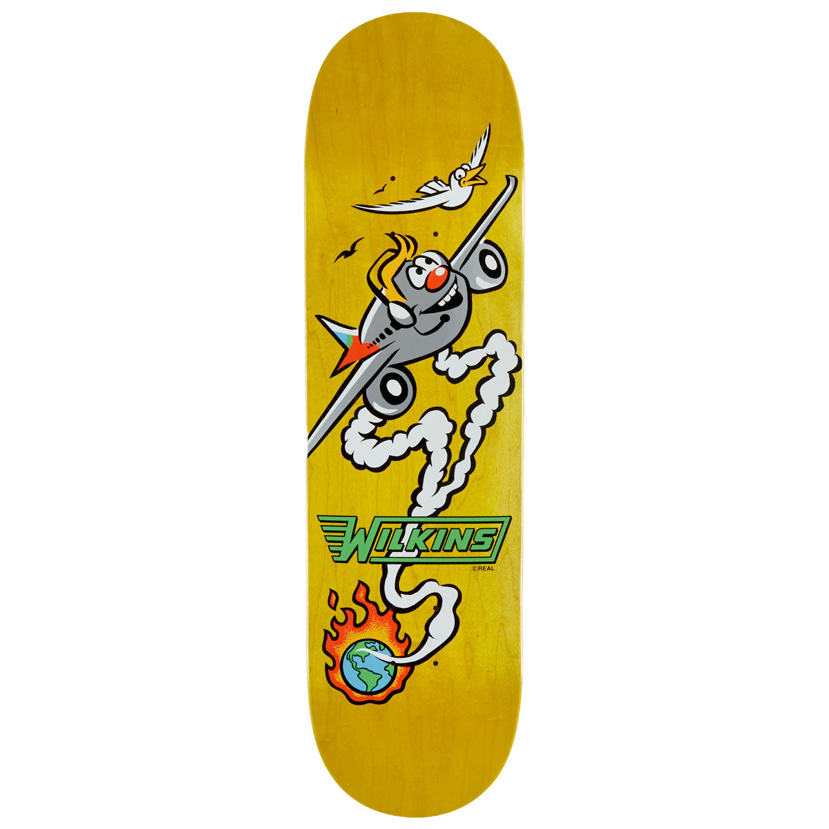 Real Wilkins Mascot Skateboard Deck | Yellow | 8.50"