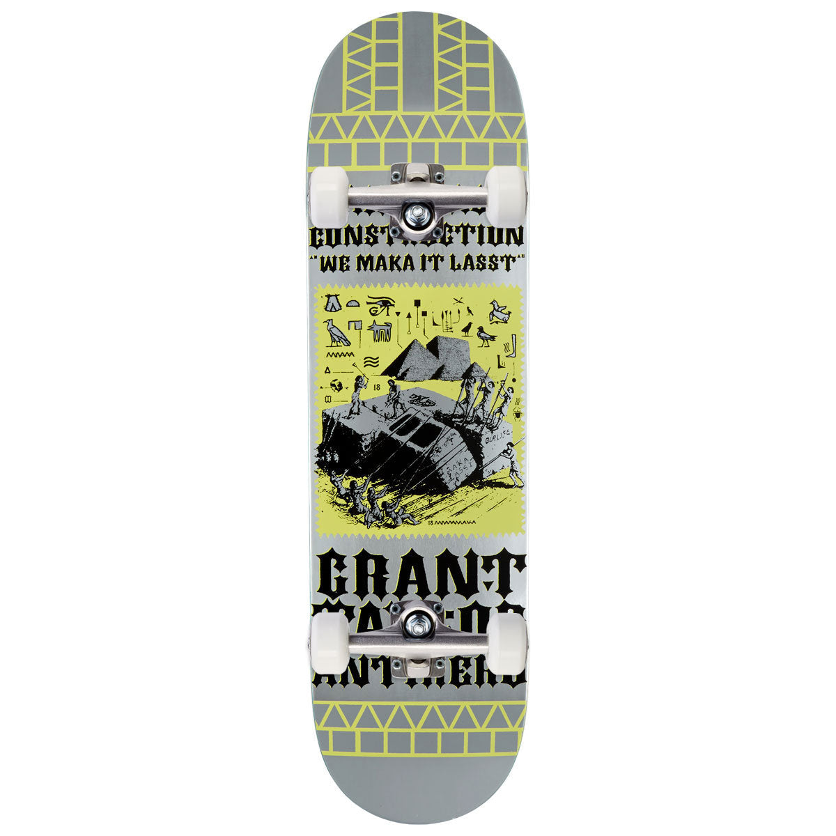 Anti-Hero Grant Makalassi Construction Re-color DBX Complete Skateboard | Silver | 8.50"