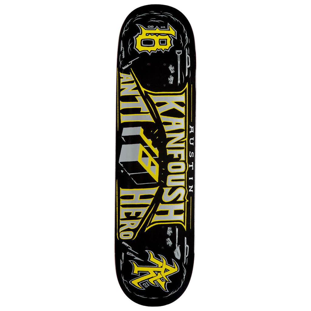 Anti-Hero Kanfoush Customs Skateboard Deck | Black | 8.25"