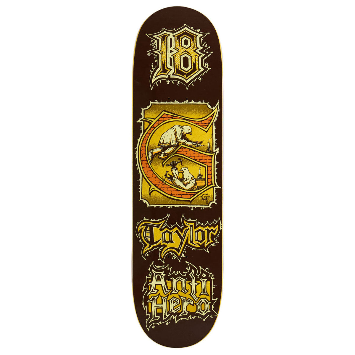 Anti-Hero Grant Medieval Skateboard Deck | Brown | 8.38"