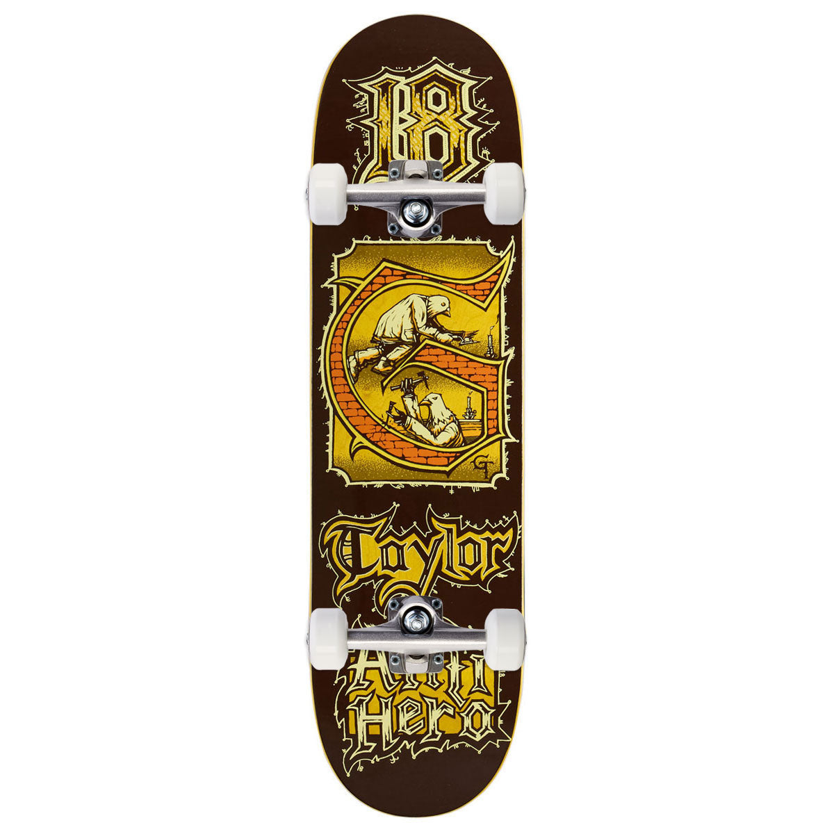 Anti-Hero Grant Medieval Complete Skateboard | Brown | 8.38"