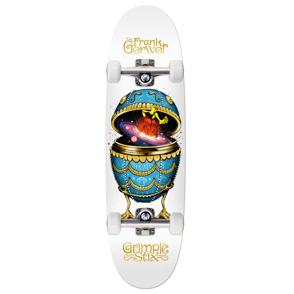Anti-Hero Gerwer Grimple Stix Fabrage Egg Complete Skateboard | White | 9.10"