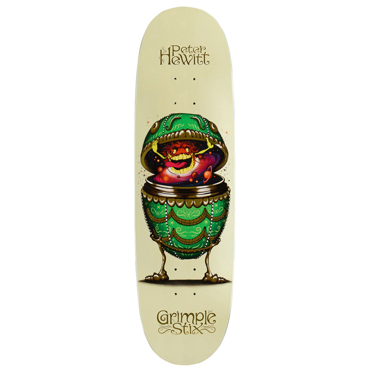 Anti-Hero Hewitt Grimple Stix Fabrage Egg Skateboard Deck | Cream | 8.75"