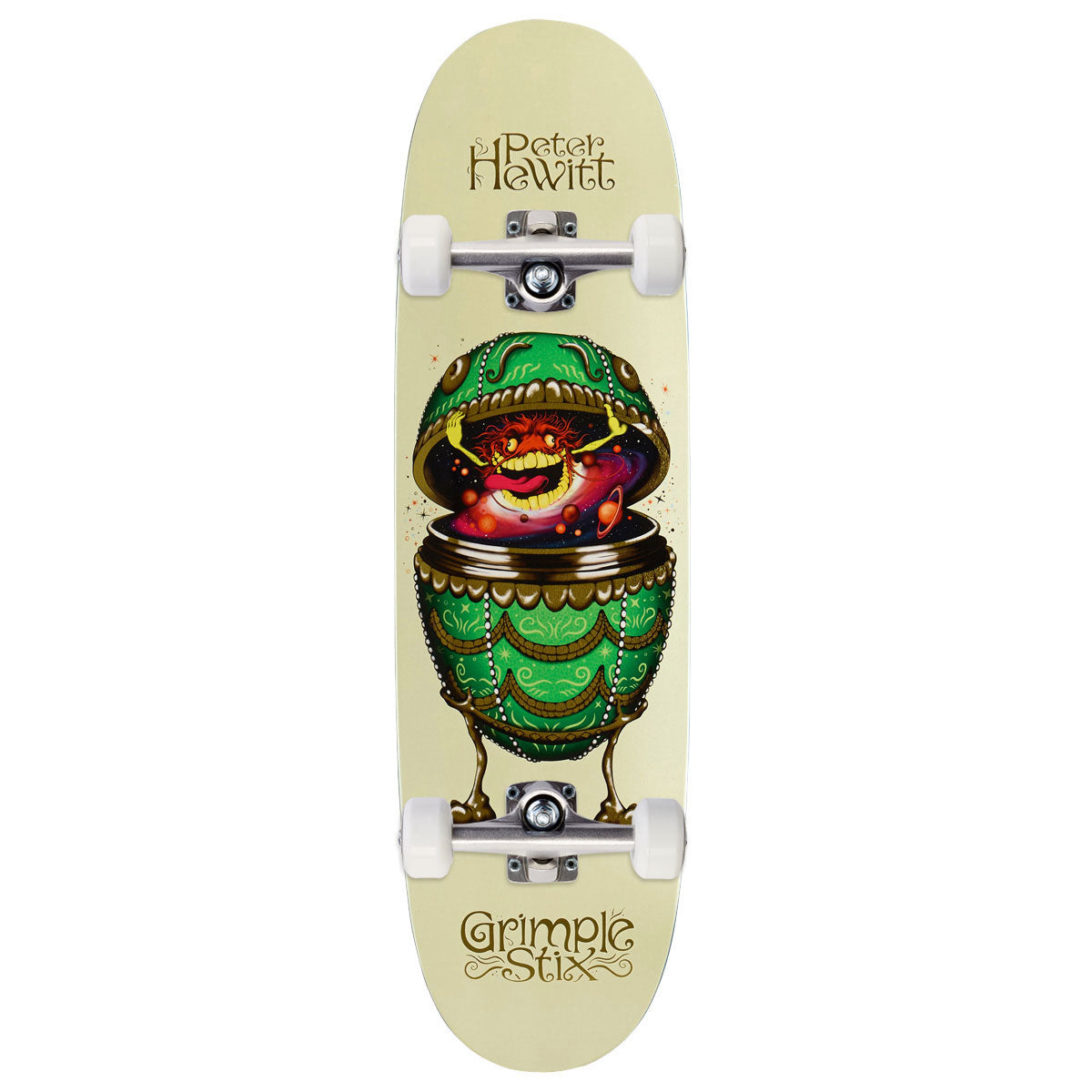 Anti-Hero Hewitt Grimple Stix Fabrage Egg Complete Skateboard | Cream | 8.75"