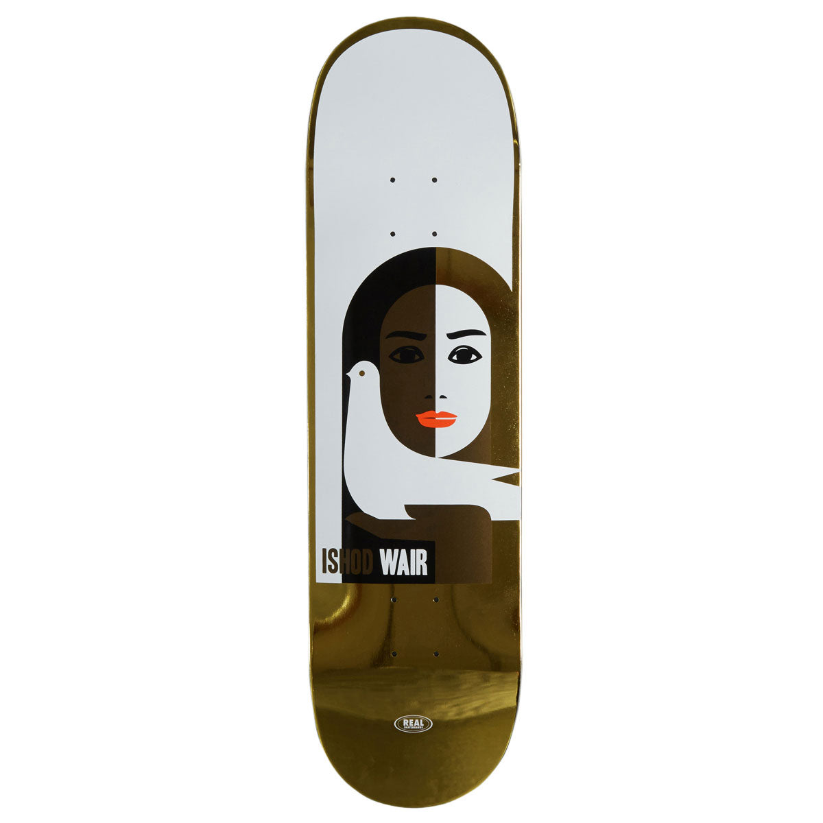 Real Ishod Peace LTD Foil DBX Skateboard Deck | Gold | 8.50"