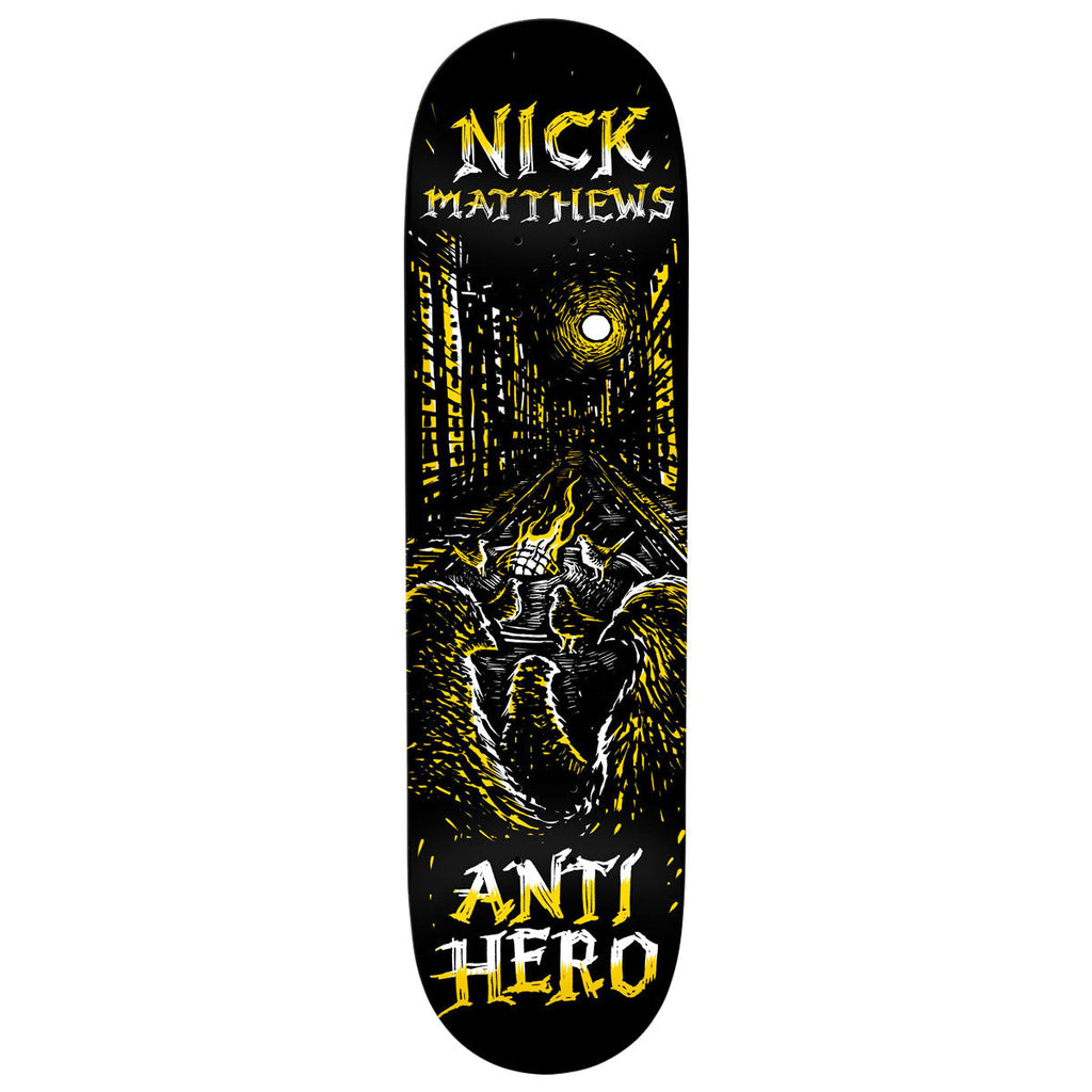 Anti-Hero Matthews Fireside Skateboard Deck | Black | 8.50"