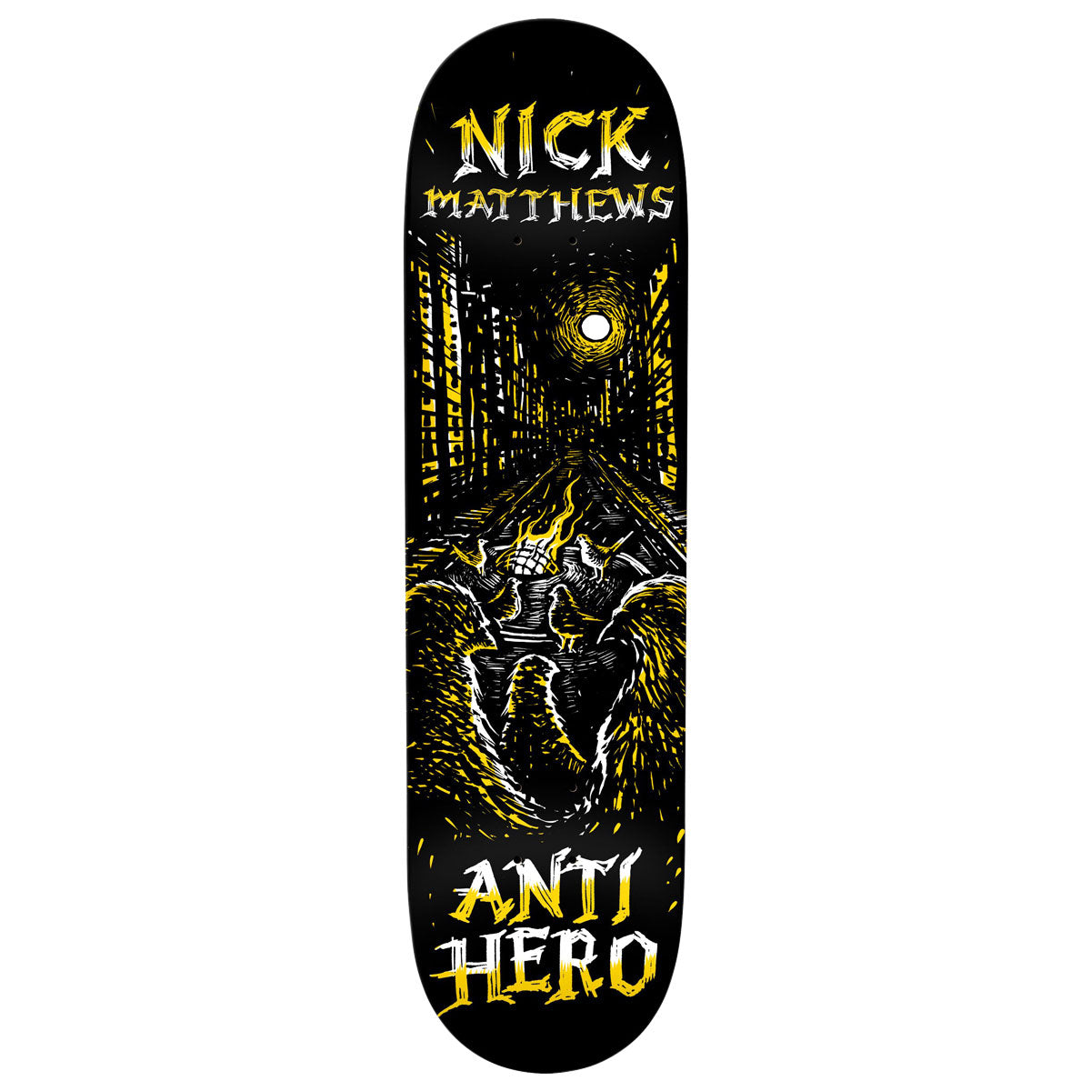 Anti-Hero Matthews Fireside Skateboard Deck | Black | 8.50"